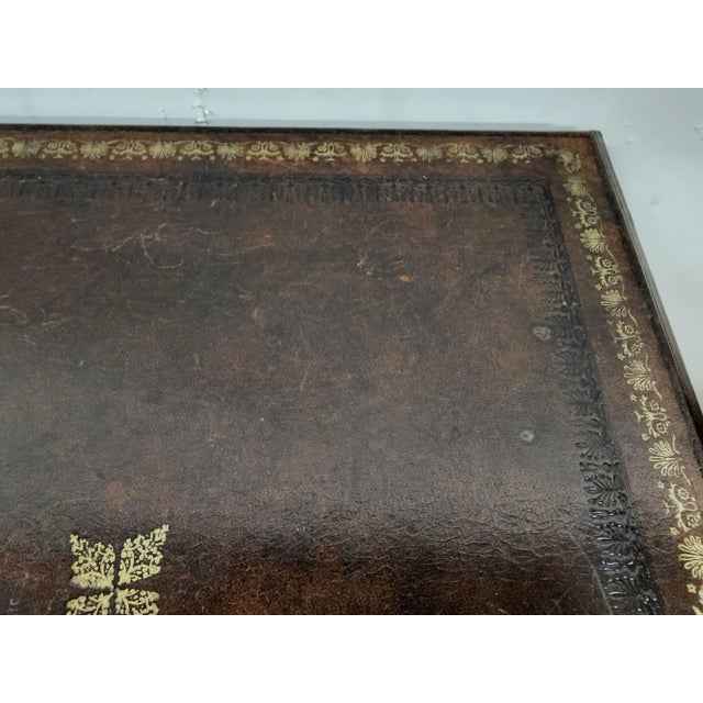 Maitland Smith Leather Faux Book Nightstand Side Table For Sale - Image 9 of 11