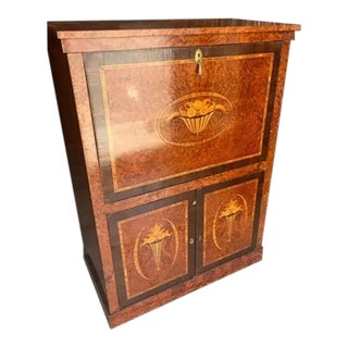 Antique French Walnut Drinks Dry Bar For Sale