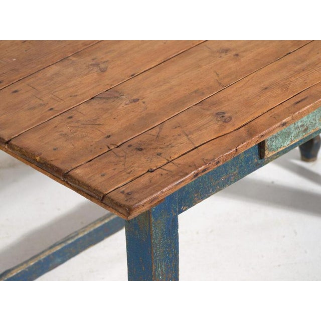 European Rustic Pine Work Table by Amaru For Sale - Image 4 of 12