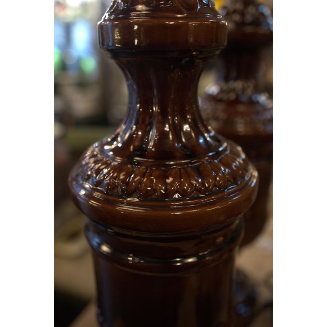 1940s Vintage Ceramic Table Lamps from Manises, 1940s For Sale - Image 5 of 7