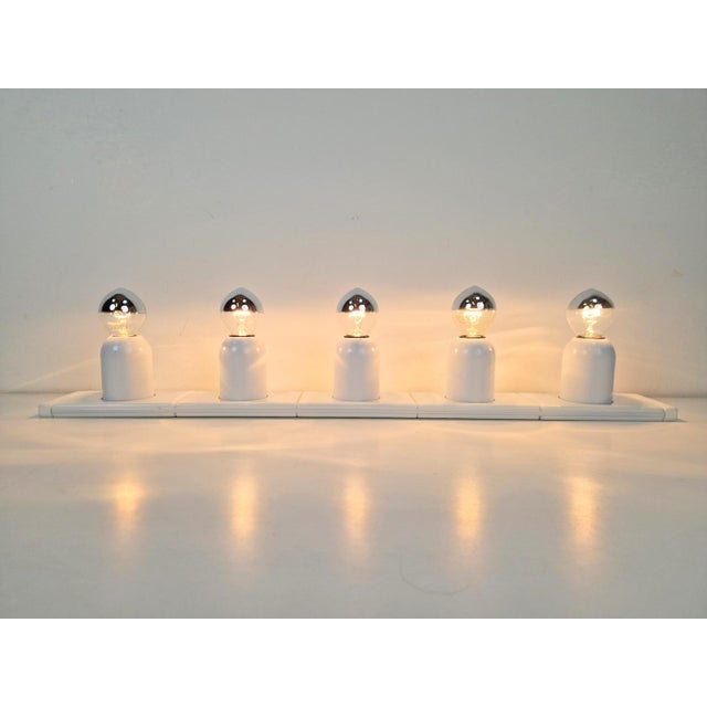 Vintage Space Age Domino Wall Lamp in White from Targetti Sarkey, 1970s For Sale - Image 6 of 13
