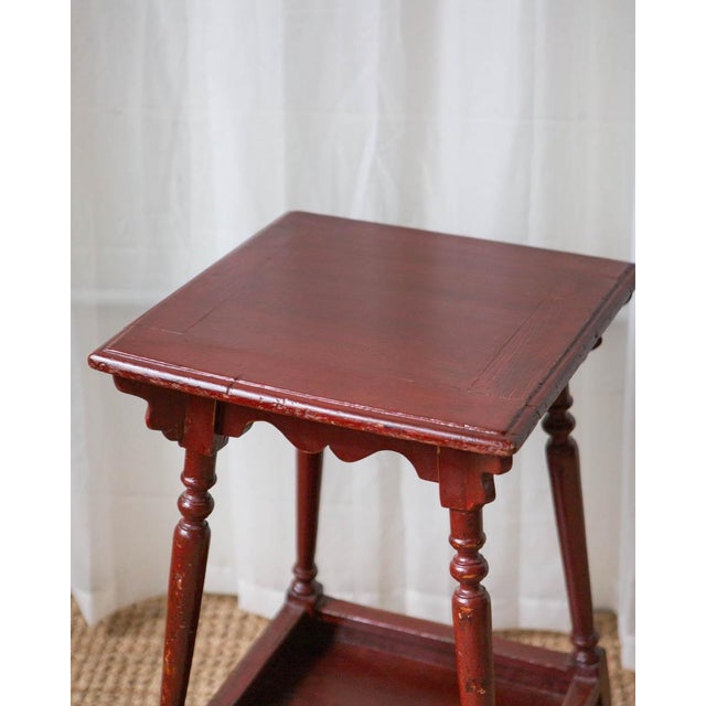Antique Painted Oak Side Table For Sale - Image 4 of 15