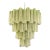 Monumental Murano Glass Chandelier, 80 Green Alabaster Tubes, 4-Tier Italian Luxury Lighting For Sale