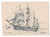 1943 nautical drawing on paper by William E. Wood, a Devon artist in England. Signed lower right. Combined shipping...