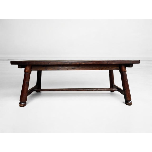 Mid-Century Modern Vintage Brutalist Table and Chairs by Georges Robert, 1960s, Set of 7 For Sale - Image 3 of 18