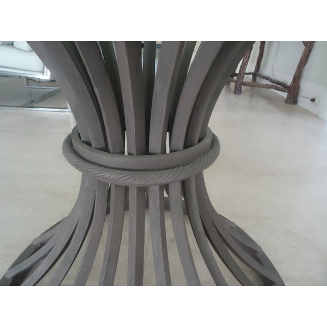 Dennis & Leen 1990s Iron Dining Table Attributed to Dennis and Leen For Sale - Image 4 of 9