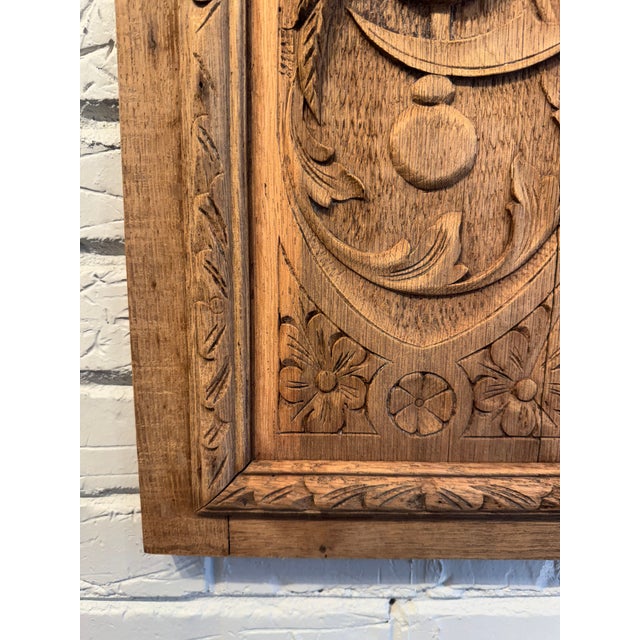 Mid 19th Century Black Forest Oak Wall Panel Harvest Motif For Sale - Image 5 of 8