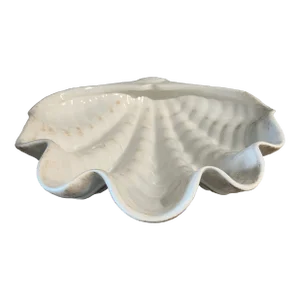 1950’s Decorative Ceramic Clam Shell Bowl