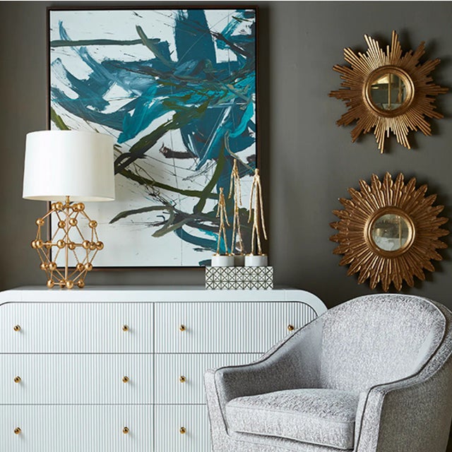 Contemporary Matthew Izzo Home Versailles Silver Leaf Wall Mirror For Sale - Image 3 of 4