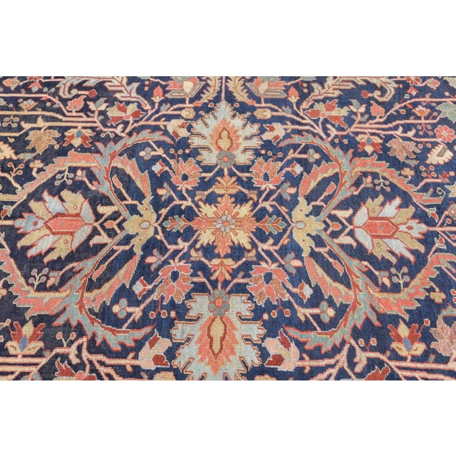 Antique Serapi Rug 8'8'' x 12'4'' For Sale In New York - Image 6 of 12