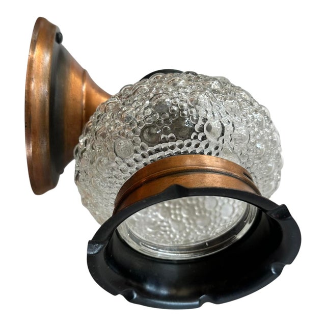 Copper Bubble Glass and Stars Wall Sconce, Circa 1920 For Sale In Los Angeles - Image 6 of 6