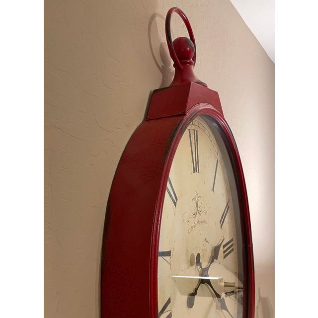 Large Vintage Metal Pocket Watch Frame French Cafe Wall Clock Cafe Des