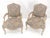 Pair of French Provincial Decorative Floral Pattern Carved Arm Chairs MINT For Sale - Image 10 of 15