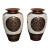 Vintage Pair Urn Shaped Mandala Pattern Mother of Pearl Shell Vases For Sale
