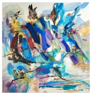 Li Qing-Yan, Birds Chirp in the Valley, 2019, Ink on Paper