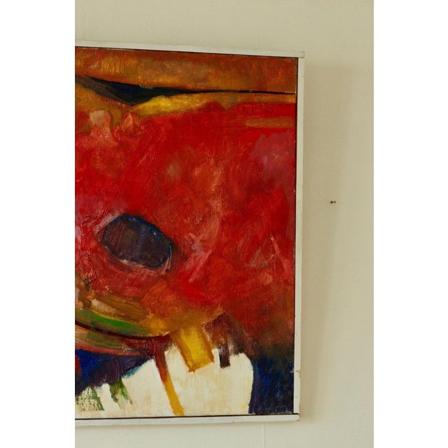 Borgenhög, Abstract Composition, 1968, Oil on Canvas, Framed For Sale - Image 4 of 11