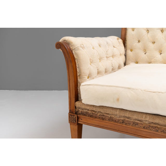 1920s French Cherrywood Sofa, 1920s For Sale - Image 5 of 10