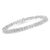 Contemporary .925 Sterling Silver 1.0 Cttw Chevron 2 Stone Arrow Link Tennis Bracelet (I-J Color, I3 Clarity) - 7” For Sale - Image 3 of 6