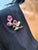 Vintage 14 Kt White Gold Diamond & 18 Ct Pink Sapp Floral Bouquet Broach 30.4 GM For Sale - Image 14 of 18