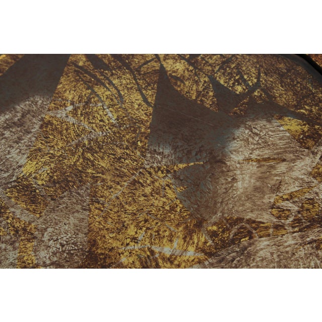 Vintage Large Eglomise Paint Decorated Coffee Table For Sale - Image 9 of 13