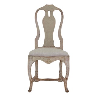 Swedish 18th Century Rococo Painted Chair For Sale