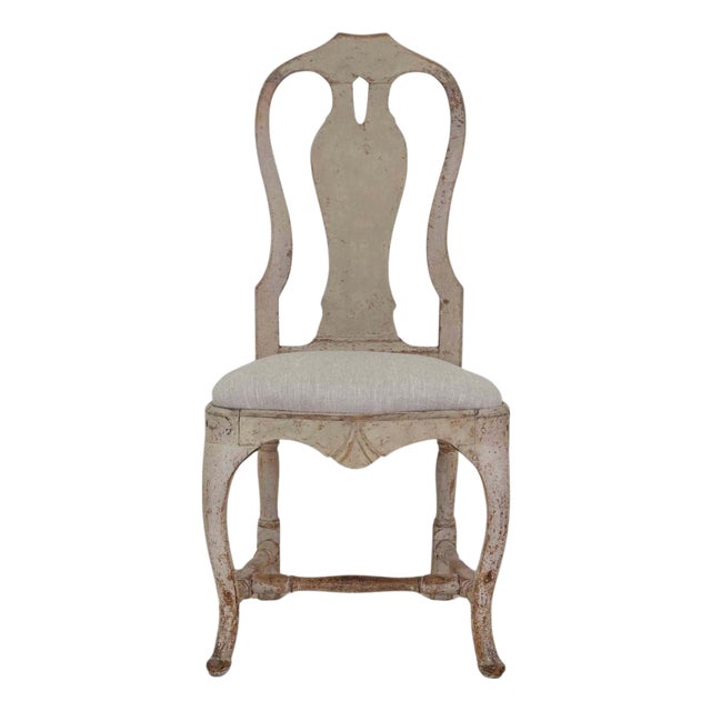 Swedish 18th Century Rococo Painted Chair For Sale