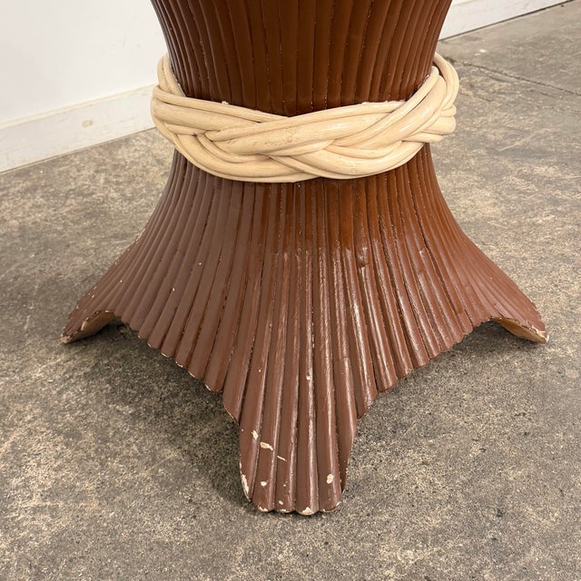 Modern Regency Sheaf of Wheat Pedestal Table For Sale - Image 12 of 12