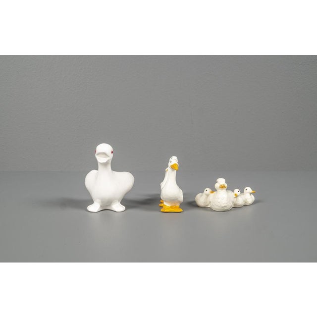 Ceramic White Family Porcelain Ducks, 1970s, Set of 3 For Sale - Image 7 of 13