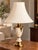 A commanding vintage table lamp with a sculptural neoclassical presence, this substantial 32-inch lamp combines genuine...