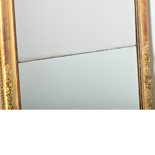 French 19th Century Empire Gold Gilt Mantel Mirror For Sale - Image 10 of 14