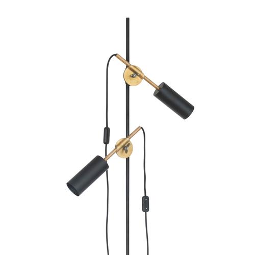Johan carpner stav two arms floor lamp black brass by konsthantverk and manufactured by konsthantverk. The production of...