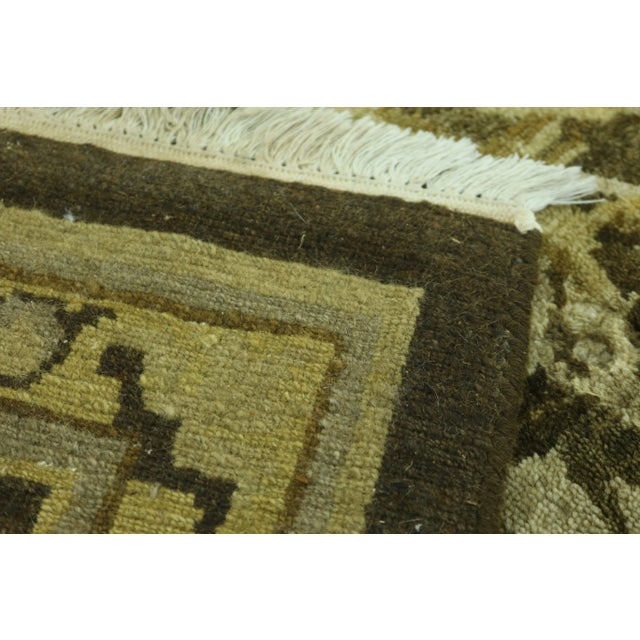 100% Wool Brown & Earthtone Hand Woven Approx. 8x10 Rug For Sale In Philadelphia - Image 6 of 7