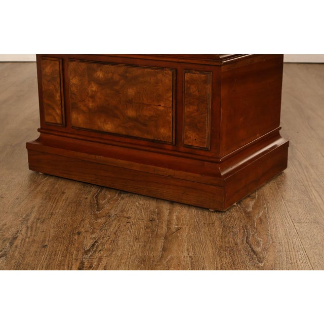 Wood Herschede Burl Wood Five Tube Grandfather Clock For Sale - Image 7 of 18