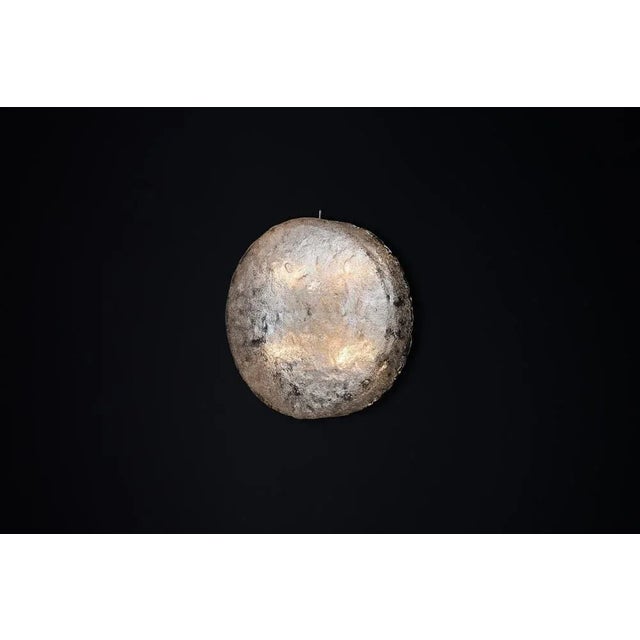 Mid-Century Modern Frosted Ice Glass Ceiling Light from Kaiser Leuchten, Germany, 1960s For Sale - Image 4 of 14