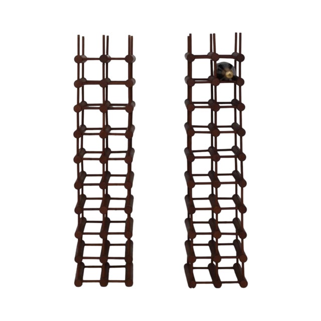 - 83.5"h, 9.25"w, 11"d - By Nissen Langaa, Denmark, 1960s - Teak wood - Condition: Excellent; some connective parts have...