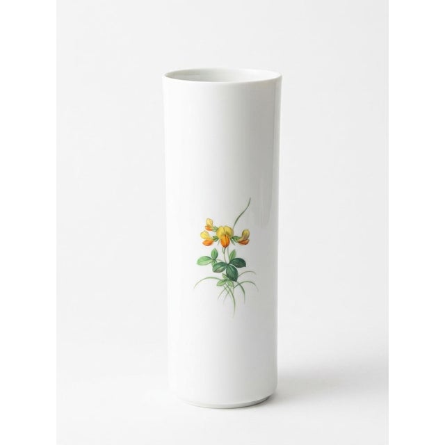 Meissen – luxury modernist botanical cylinder vase – 1st quality • manufacturer: meissen, germany. • pattern (decor):...