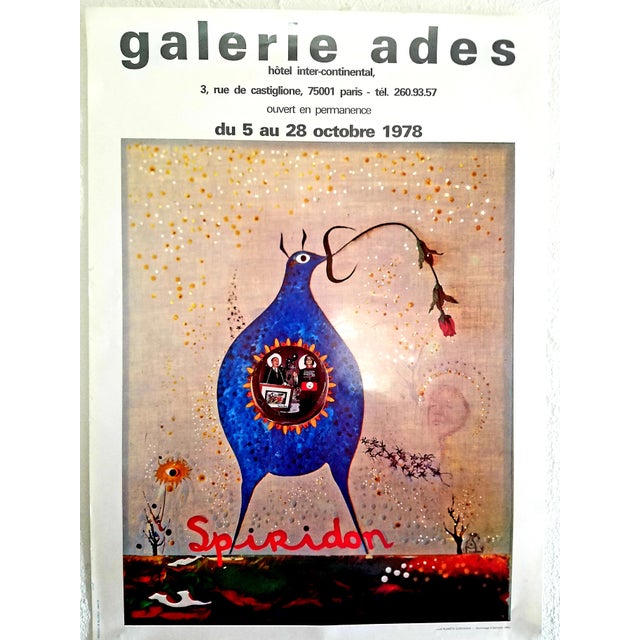 This is an original and a rare vintage art poster released for a François Mitic Spirons is a surrealist painter. The...