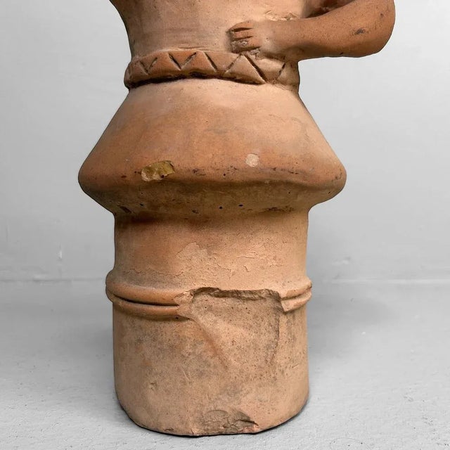 Japanese Haniwa Terracotta Water Carrier Sculpture, Miyazaki, 1940s For Sale - Image 12 of 18