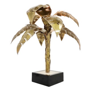 Vintage Palm Table Lamp from Maison Jansen, 1970s For Sale
