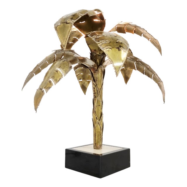 Vintage Palm Table Lamp from Maison Jansen, 1970s For Sale