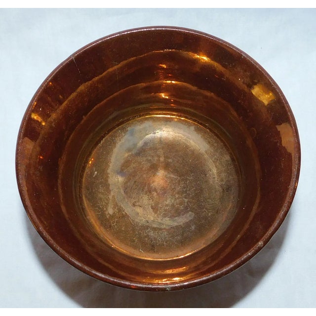 Antique Mid 19th Century Copper Lustre Bowl For Sale - Image 4 of 8