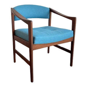 1960s Mid-Century Modern Walnut "Quinn" Armchair by Edward Wormley for Dunbar