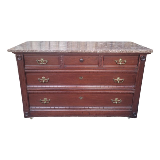 Antique Georgian Credenza Sideboard Marble Top For Sale