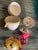 3 pcs 4” Easter Eggs two in paper mache and one metal .