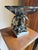 1950s Hollywood Regency Pedestal Centerpiece Bowl, Smoky Glass Ashtray With Marble Base For Sale - Image 9 of 15