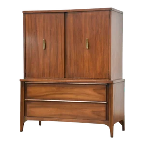 Walnut Tall Armoire Dresser