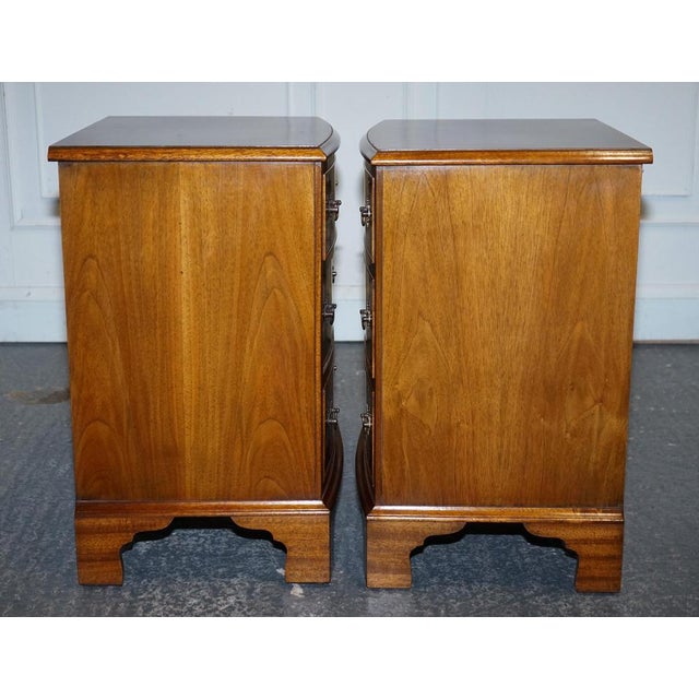 Burr Walnut Nightstands with Drawers, Set of 2 For Sale - Image 14 of 17