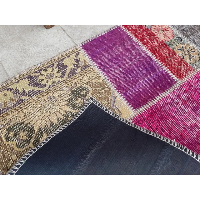 1960s Oushak Vintage Handknotted Hallway Runner For Sale - Image 5 of 10