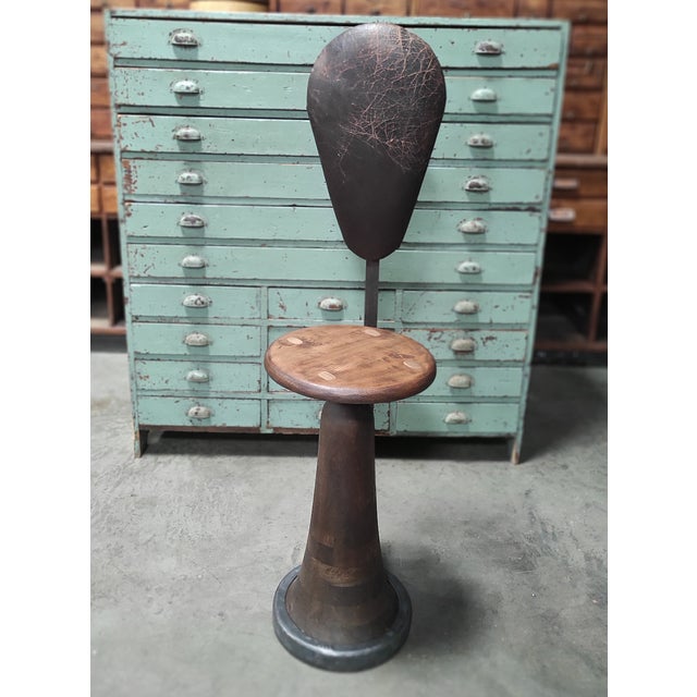 Brown Industrial Tram Drivers' Chair, Early 20th Century For Sale - Image 8 of 8