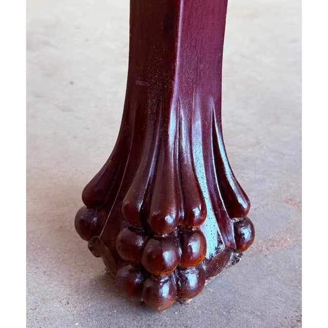 Brown Early 20th Century Regency Console Table with Three drawers and Black Marble For Sale - Image 8 of 18